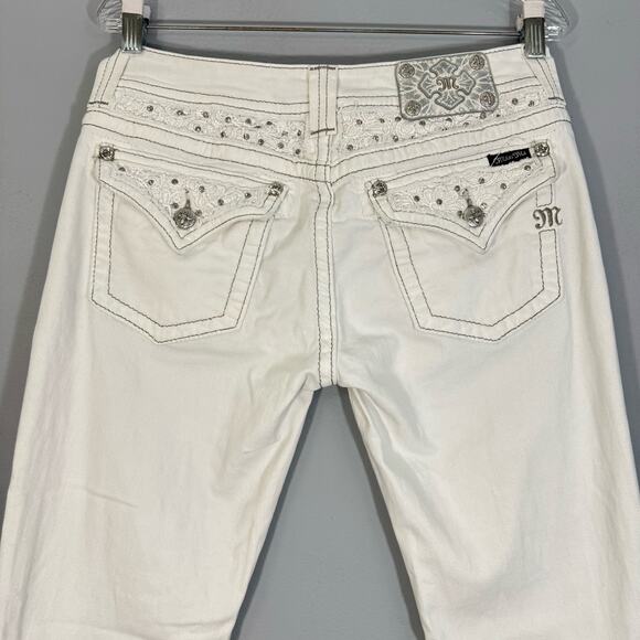 Miss Me White Ankle Skinny Jeans - Picture 2 of 7